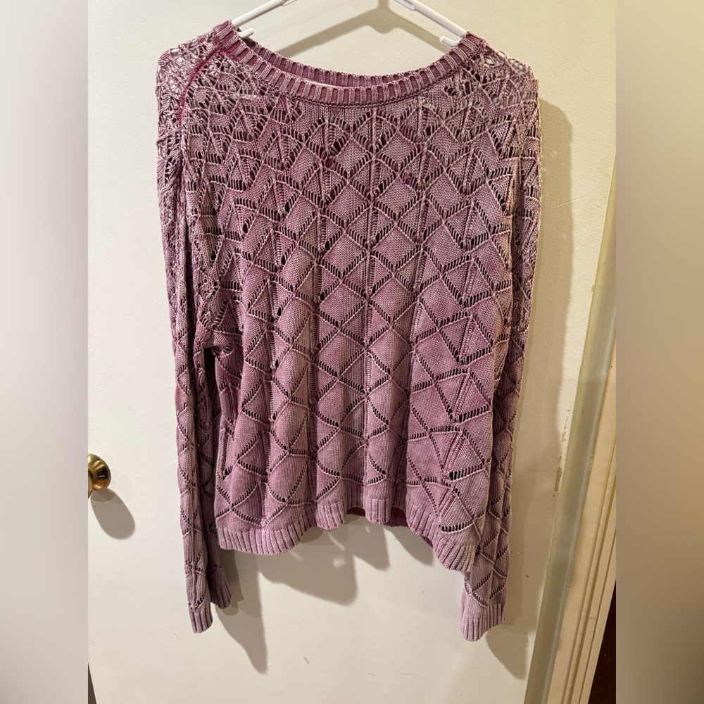 DR2 Pink crochet Sweater size S